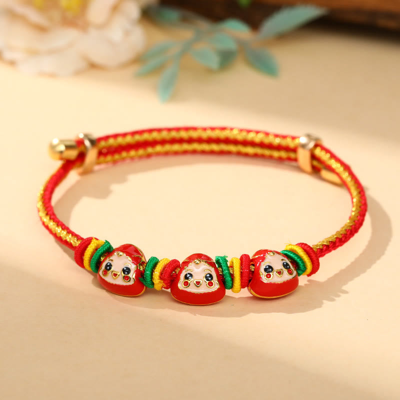 Buddha Steine ​​Bunte Seil Zongzi Muster Glück Handgemachte Kind Erwachsene Armband