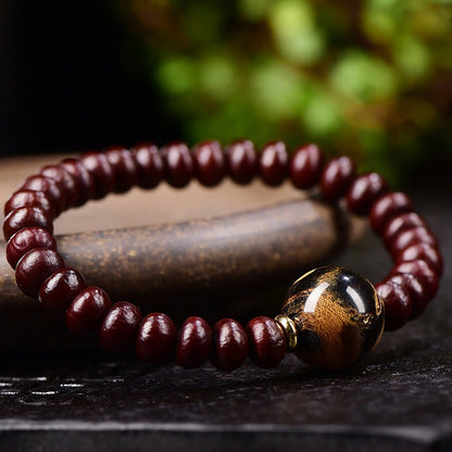 Pulsera de armonía con cuentas de semillas Bodhi moradas tibetanas naturales de Buda