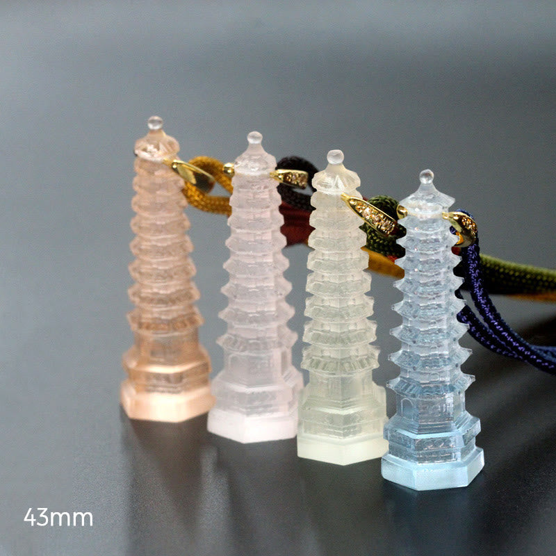 Collar de la sabiduría de la antigua pagoda Liuli con piedras de Buda 