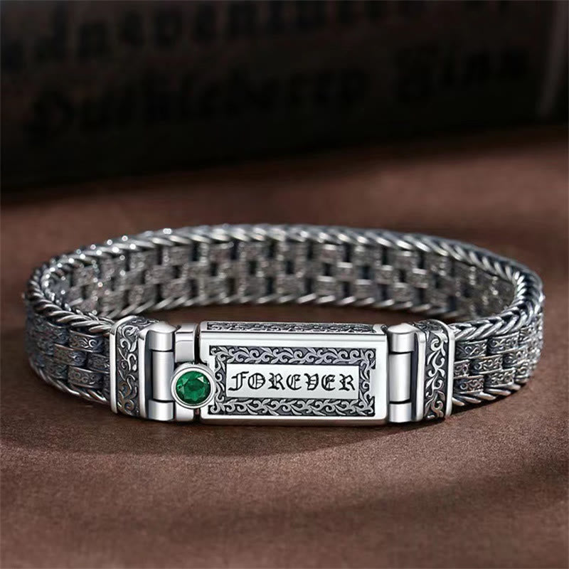Pulsera de cobre con diseño floral de la dinastía Tang con piedras de Buda tibetanas Om Mani Padme Hum 