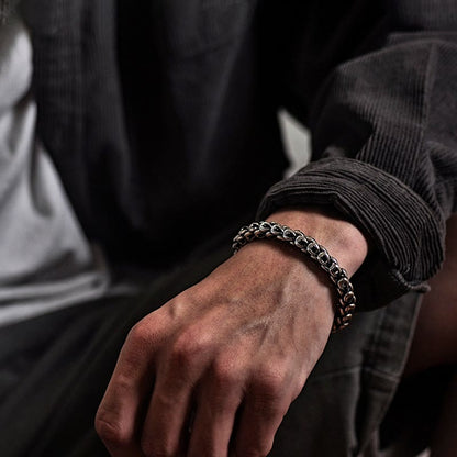 Buddha Stones Retro Drachenschuppenmuster Erfolgsstärke Armband