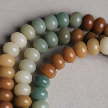 Pulsera de la paz grabada a mano con 108 cuentas de mala y semillas de Bodhi degradadas de Buda