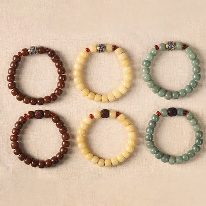 Buddha-Steine ​​Bodhi-Samen Glücksbringer Wolke Fu Charakter Perle Frieden Armband
