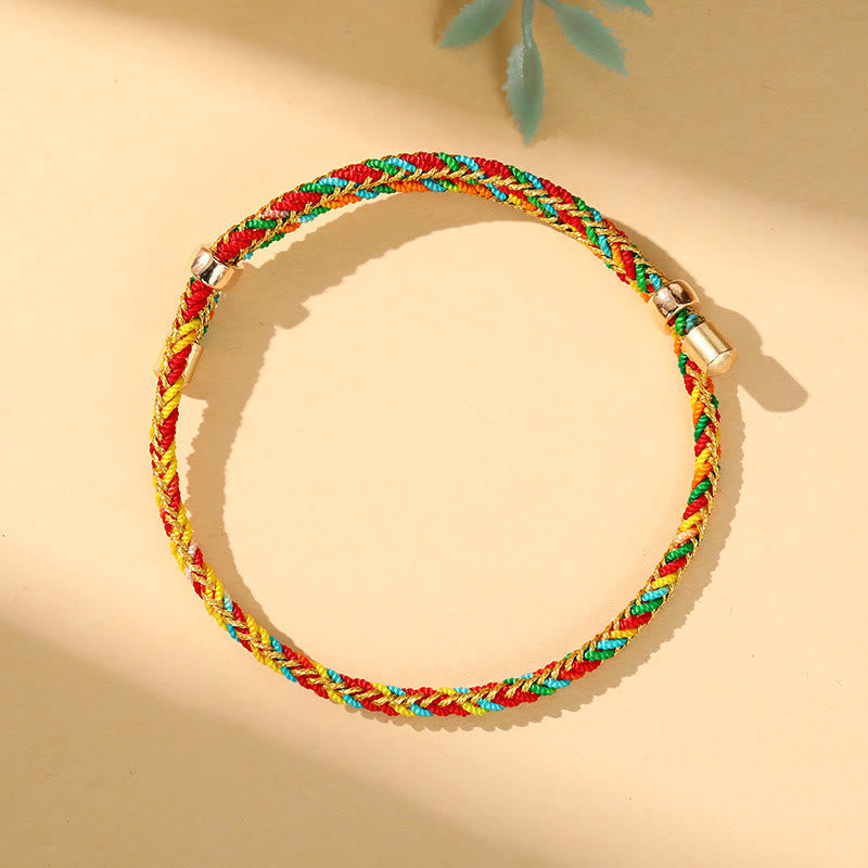 Buddha Steine ​​Bunte Seil Zongzi Muster Glück Handgemachte Kind Erwachsene Armband