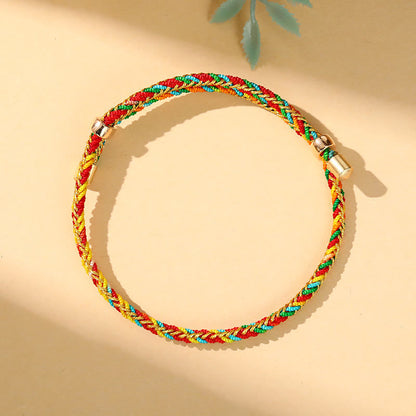 Buddha Steine ​​Bunte Seil Zongzi Muster Glück Handgemachte Kind Erwachsene Armband