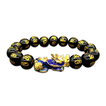 Feng Shui Black Obsidian Pixiu Wealth Bracelet