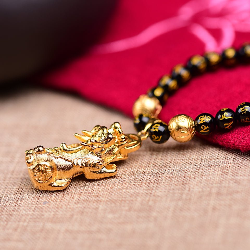 Feng Shui Black Obsidian Wealth Necklace