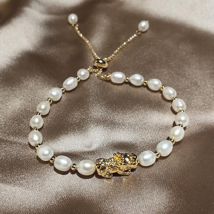 Feng Shui Pixiu Pearl Bracelet