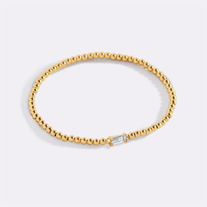 Gold Vermeil Beaded Birthstone Bracelet