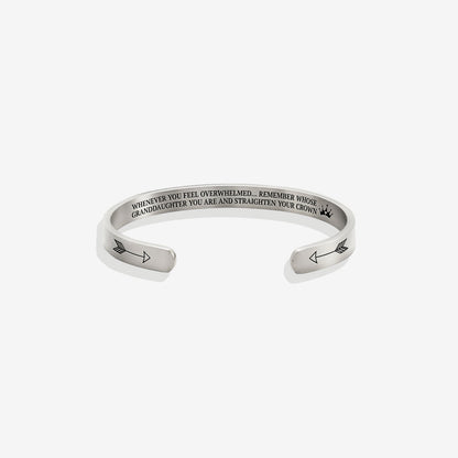Remember Who You Are and Straighten Your Crown Personalizable Cuff Bracelet