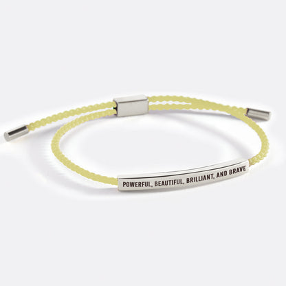 Powerful, Beautiful, Brilliant, and Brave Inspire Bracelet
