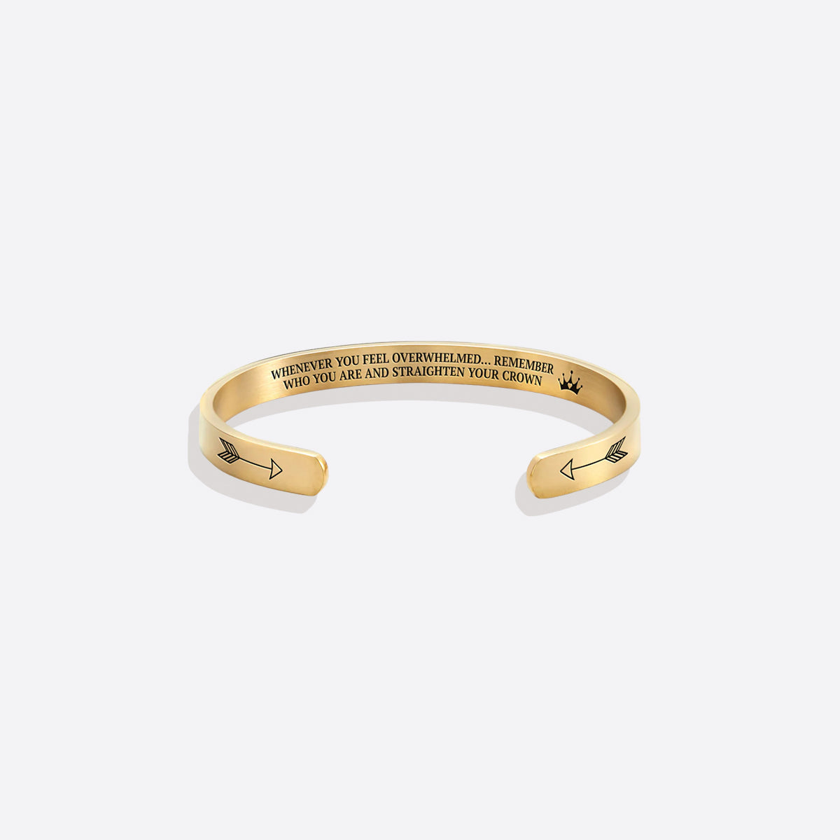 Remember Who You Are and Straighten Your Crown Personalizable Cuff Bracelet