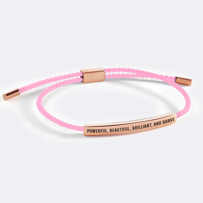 Powerful, Beautiful, Brilliant, and Brave Inspire Bracelet