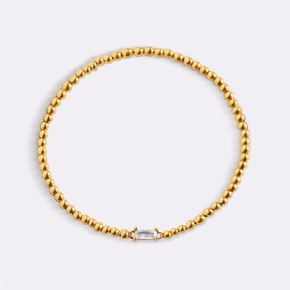 Gold Vermeil Beaded Birthstone Bracelet