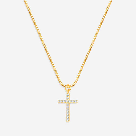 Pave Cross Necklace