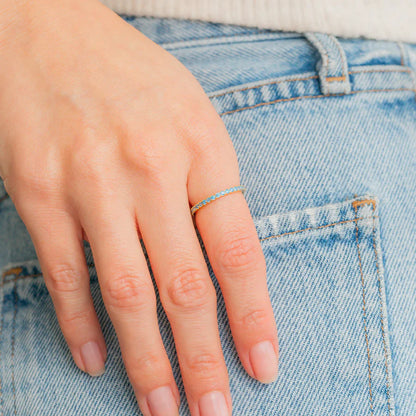 Birthstone Eternity Stacking Ring