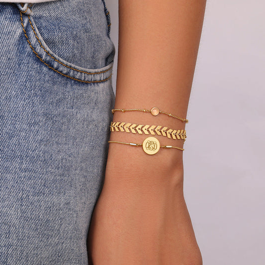 Monogram Bracelet Set