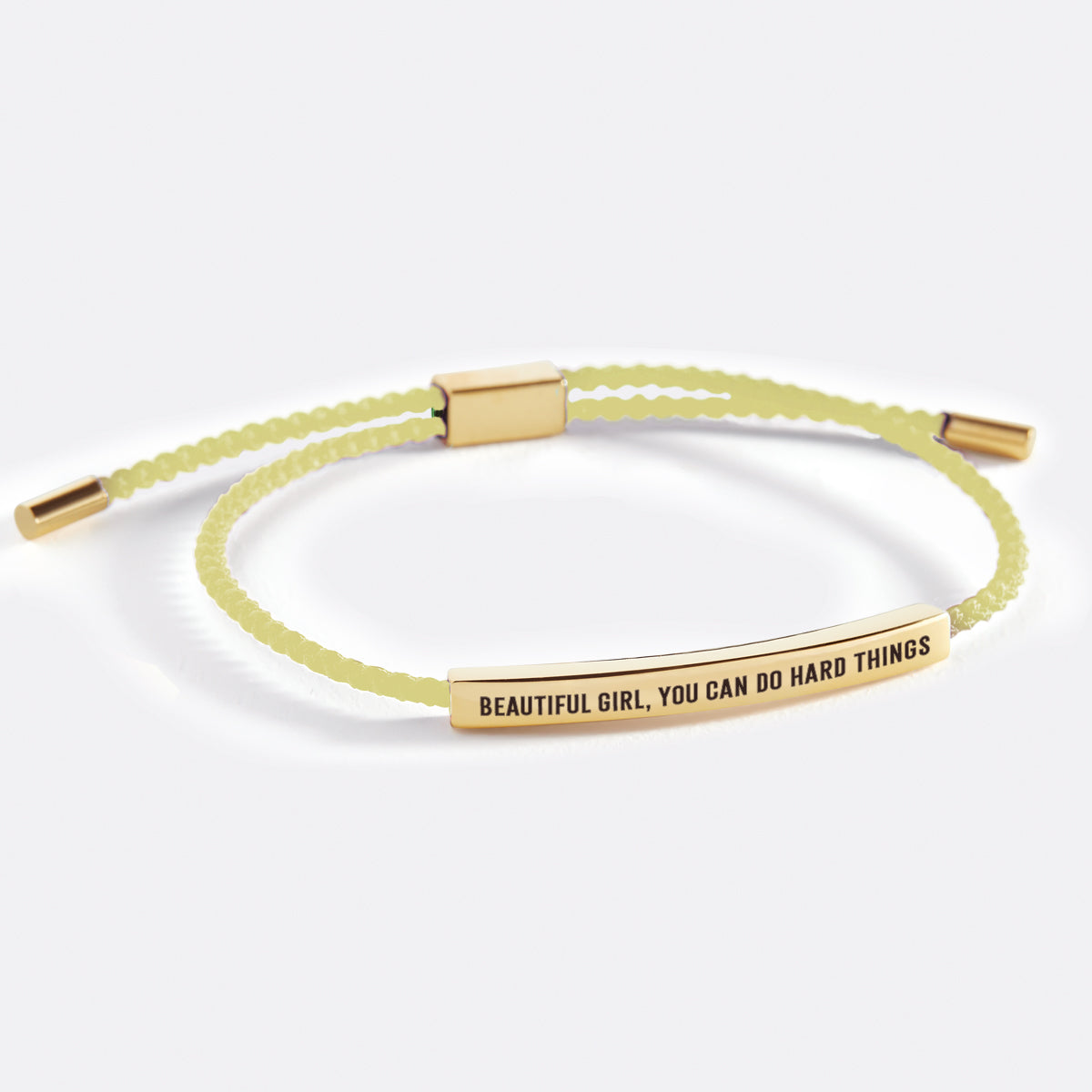 Beautiful Girl, You Can Do Hard Things Inspire Bracelet