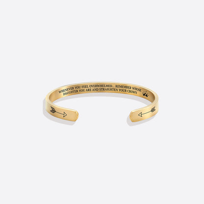 Remember Who You Are and Straighten Your Crown Personalizable Cuff Bracelet