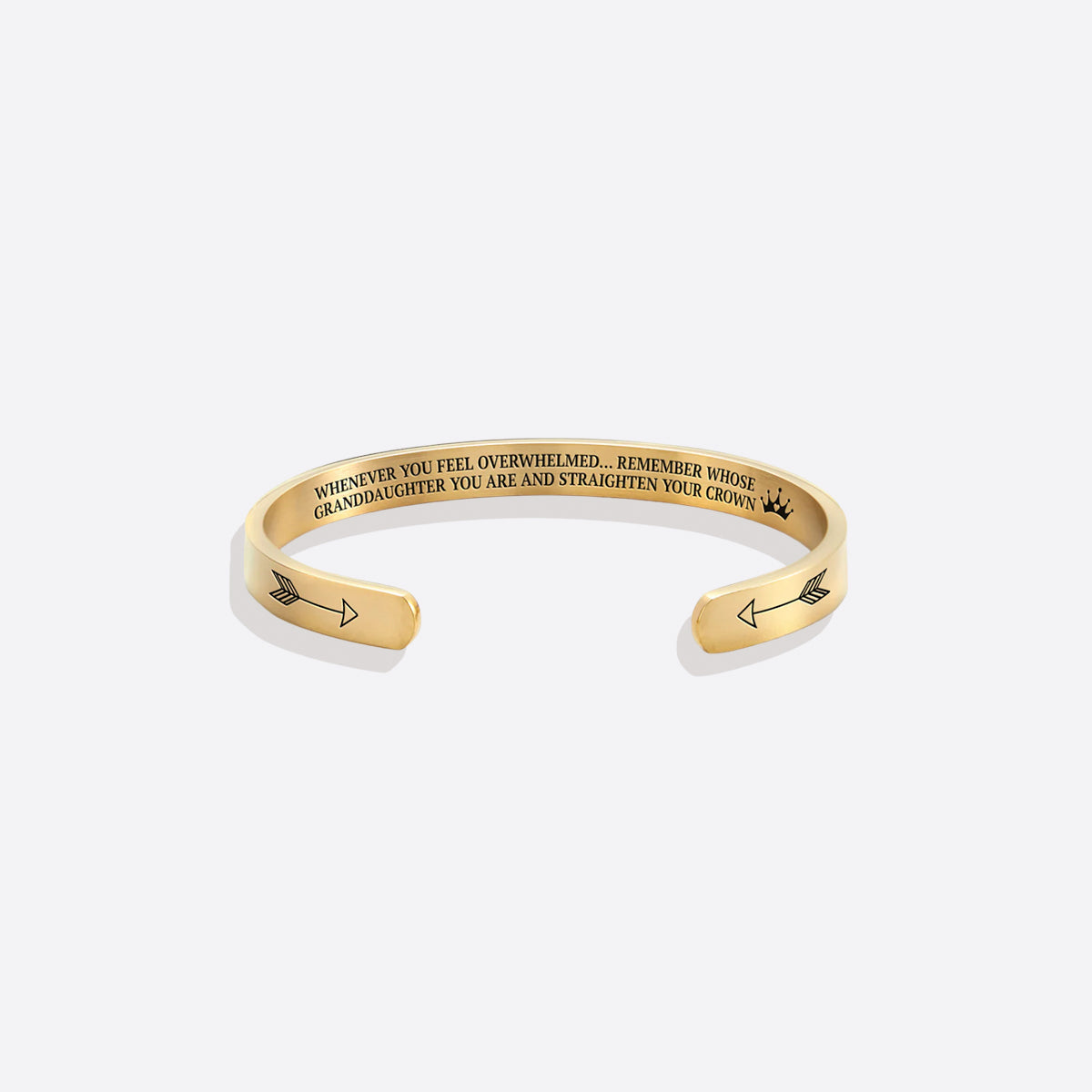 Remember Who You Are and Straighten Your Crown Personalizable Cuff Bracelet