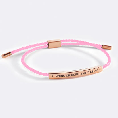 Running on Coffee and Chaos Inspire Bracelet