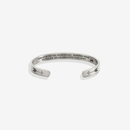 Remember Who You Are and Straighten Your Crown Personalizable Cuff Bracelet