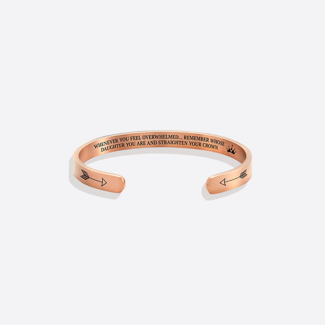 Remember Who You Are and Straighten Your Crown Personalizable Cuff Bracelet