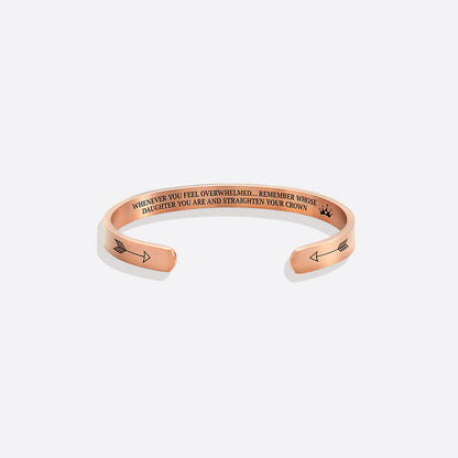 Remember Who You Are and Straighten Your Crown Personalizable Cuff Bracelet