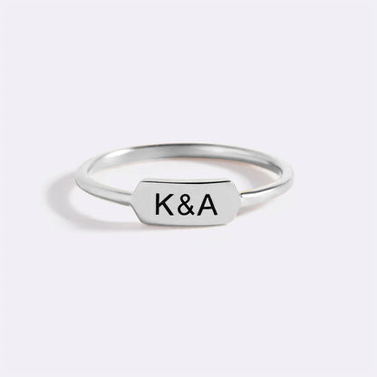 Personalized Mini Bar Ring