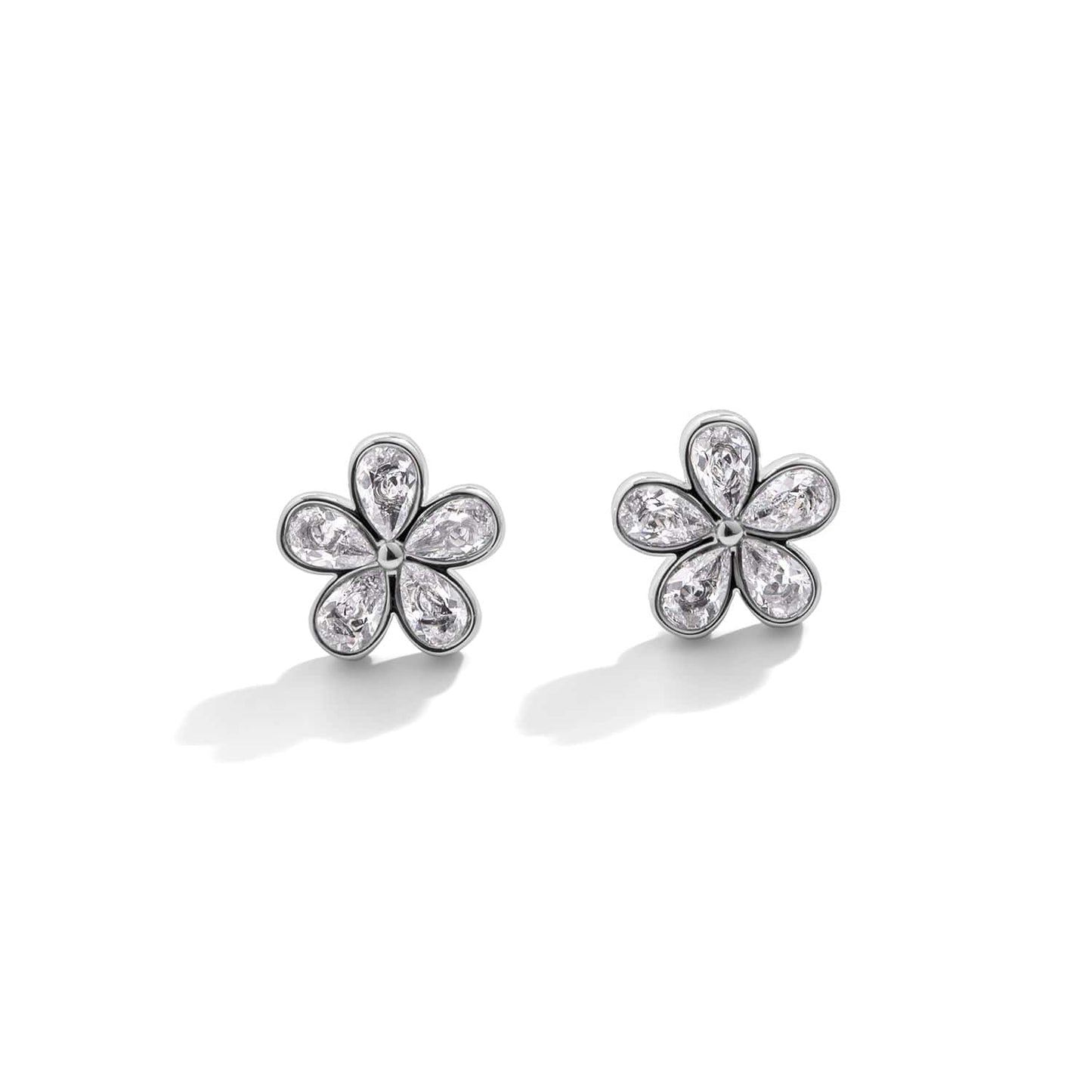 Pendientes de flores de cristal