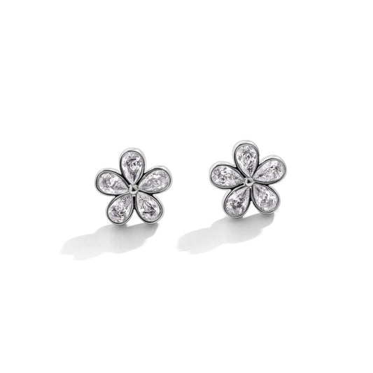 Pendientes de flores de cristal