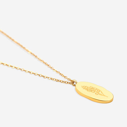 Halskette mit Geburtsblumen-Anhänger aus Gold