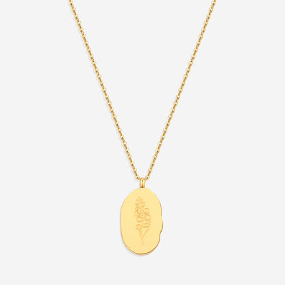 Halskette mit Geburtsblumen-Anhänger aus Gold