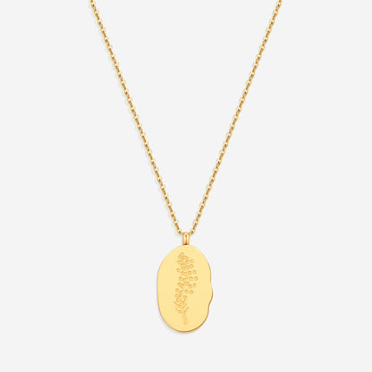 Halskette mit Geburtsblumen-Anhänger aus Gold
