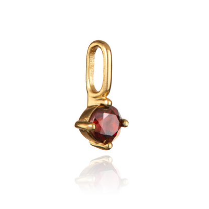 Gold Small Individual Birthstone Charm