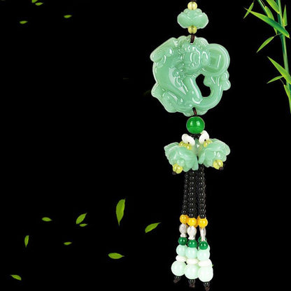 Green Jade Car Hanging Charm