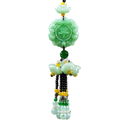Green Jade Car Hanging Charm