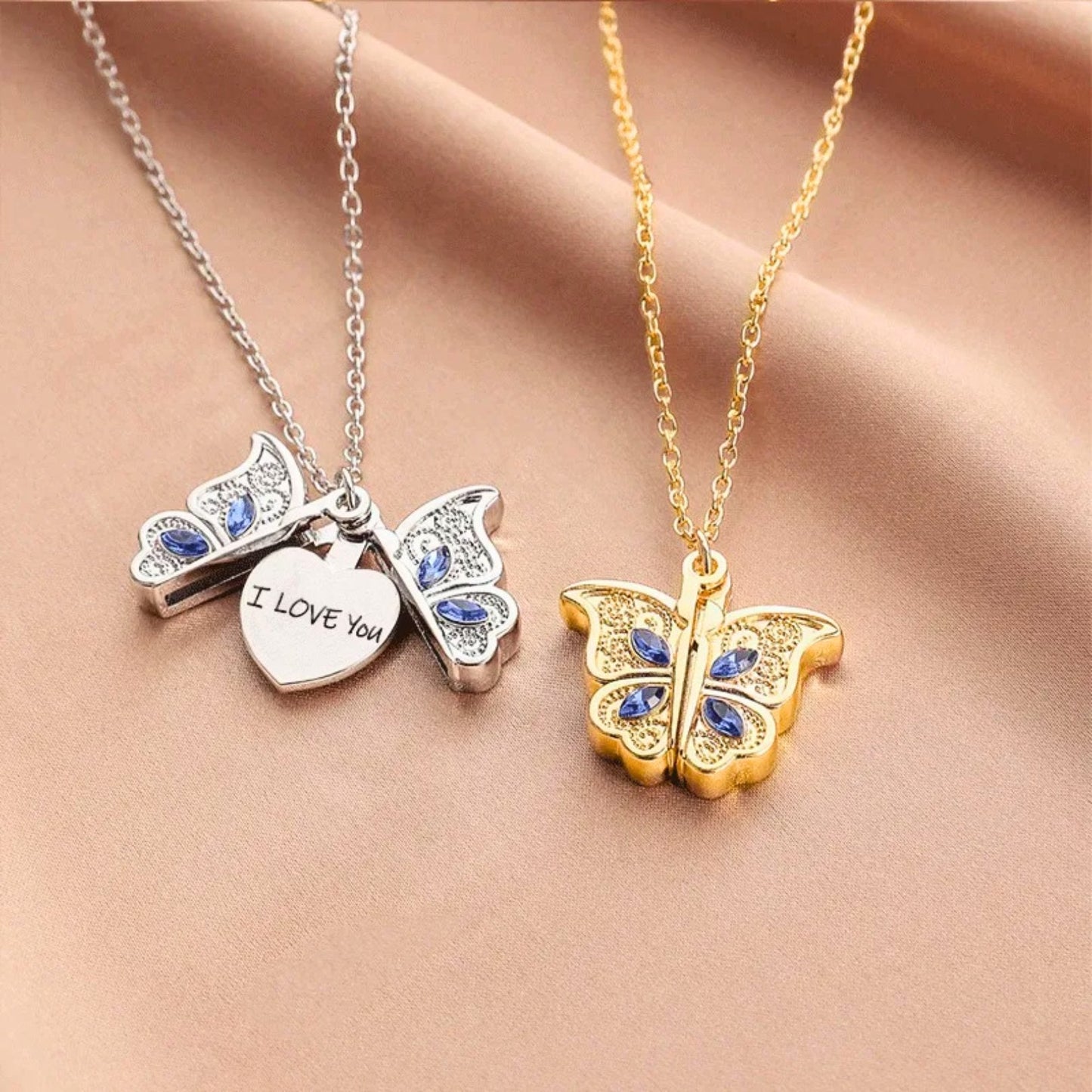 Hidden Heart Butterfly Pendant