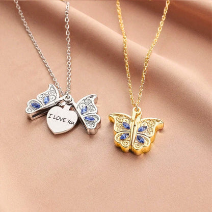 Hidden Heart Butterfly Pendant