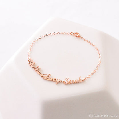 Pulsera clásica con varios nombres