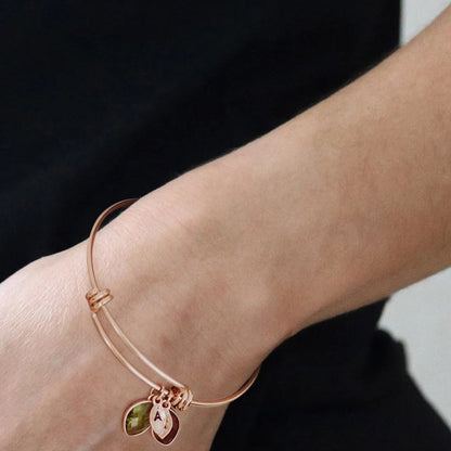 Armband mit Geburtsstein-Familienanhänger