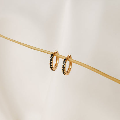Paquete de aros de ónix negro