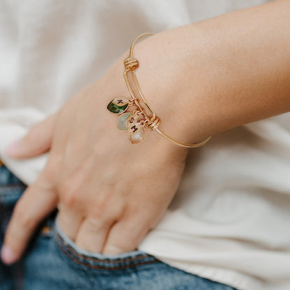 Armband mit Geburtsstein-Familienanhänger