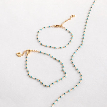 Collar de estación turquesa