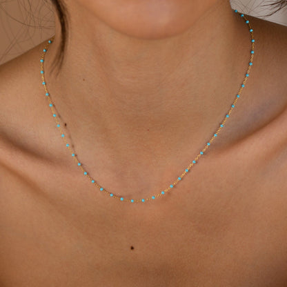 Collar de estación turquesa
