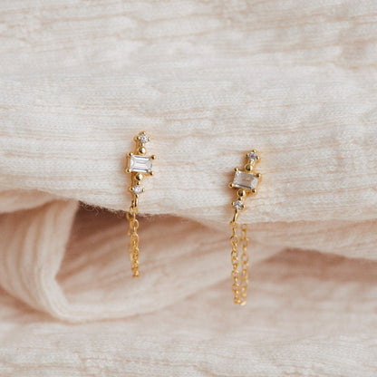 Pendientes de cadena de diamantes Florence 