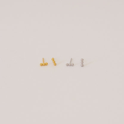 Trio Perlen-Ohrstecker