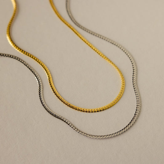 Collar de cadena de serpiente gruesa 
