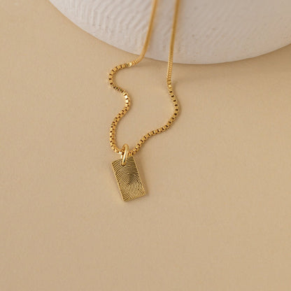 Mini collar con placa de huellas dactilares
