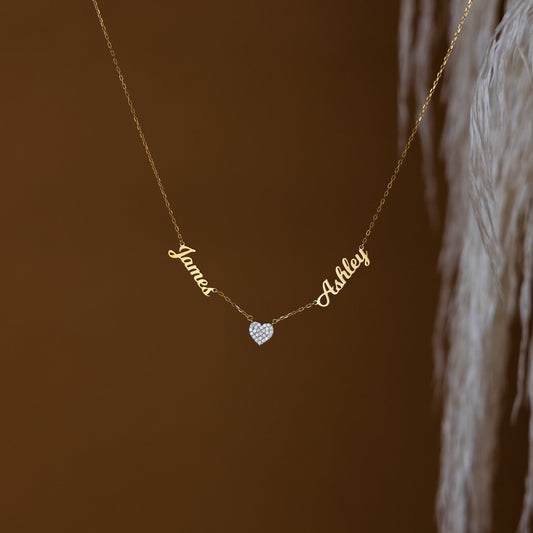 Collar de corazón con nombre Mellow